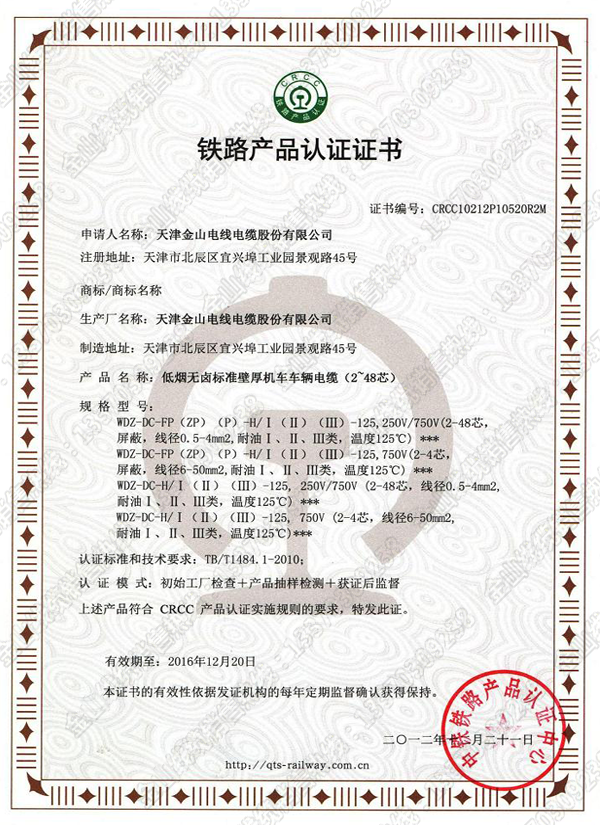 TB/T1484標準CRCC認證 WDZ-DC-FP-H/III 2-48芯